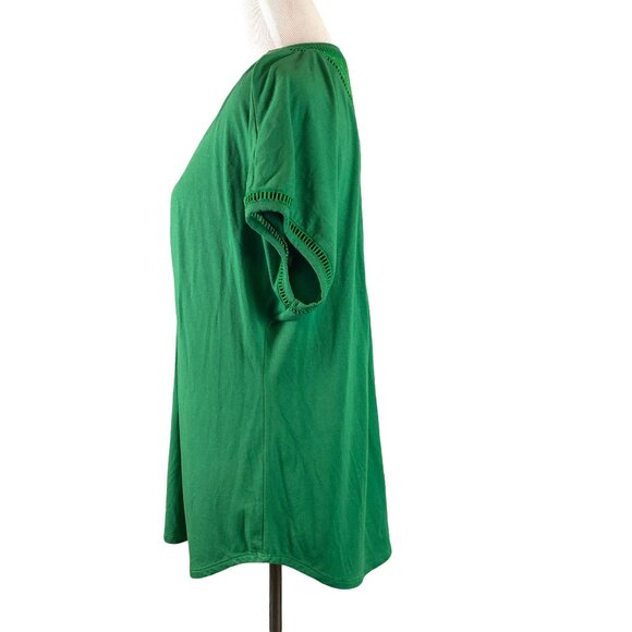 🟣🟣🟣 MEADOW RUE ANTHROPOLOGIE Womens Size Small Green V-Neck Sleeveless Tank T - Picture 2 of 7